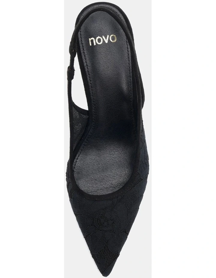 Iraya Heels in Black Lace image 4