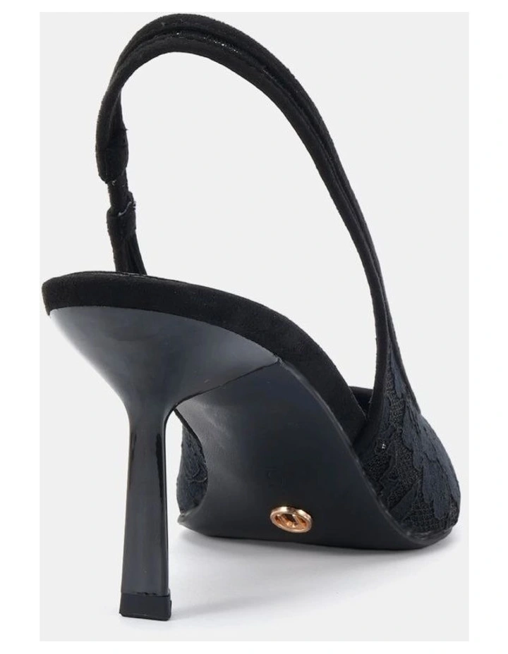Iraya Heels in Black Lace image 5
