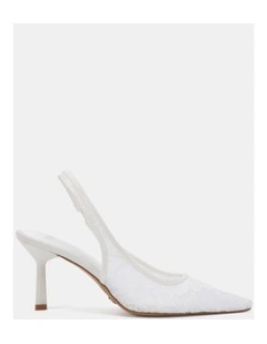 Iraya Heels in White Lace