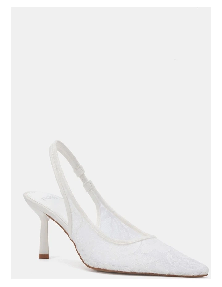 Iraya Heels in White Lace image 2