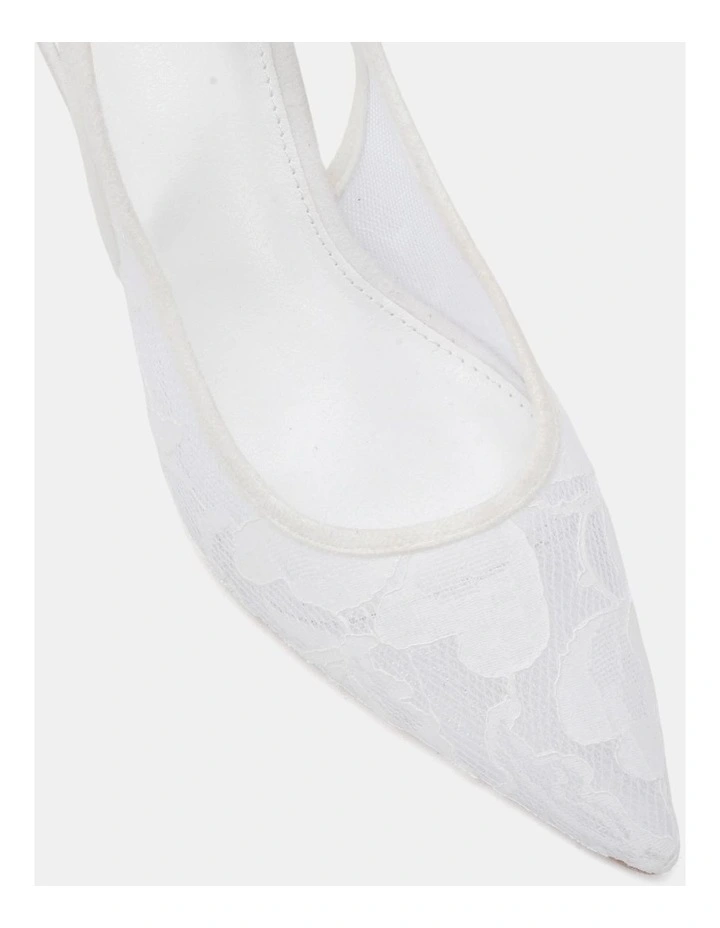 Iraya Heels in White Lace image 3