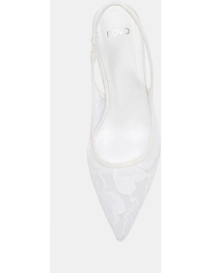 Iraya Heels in White Lace image 4