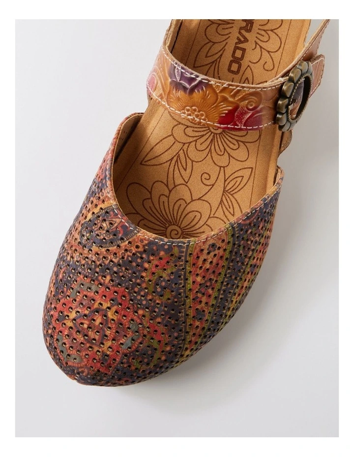Joice Tan Floral Multi Mary Jane Heels image 4
