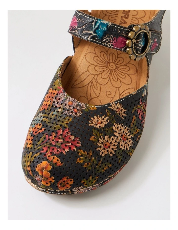 Joice Black Floral Multi Mary Jane Heels image 4