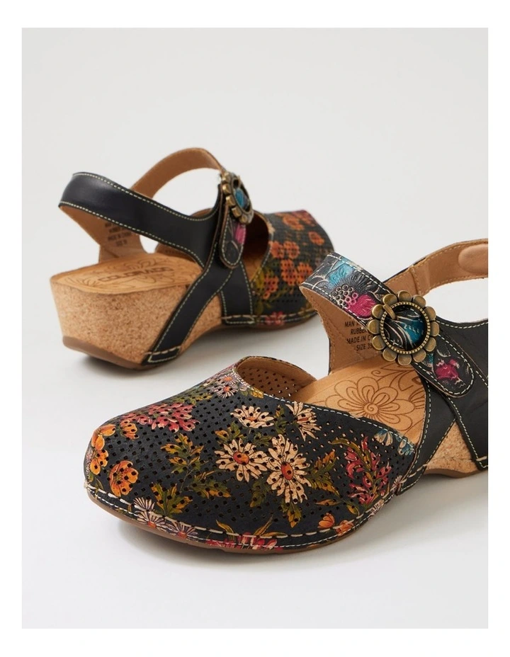Joice Black Floral Multi Mary Jane Heels image 5