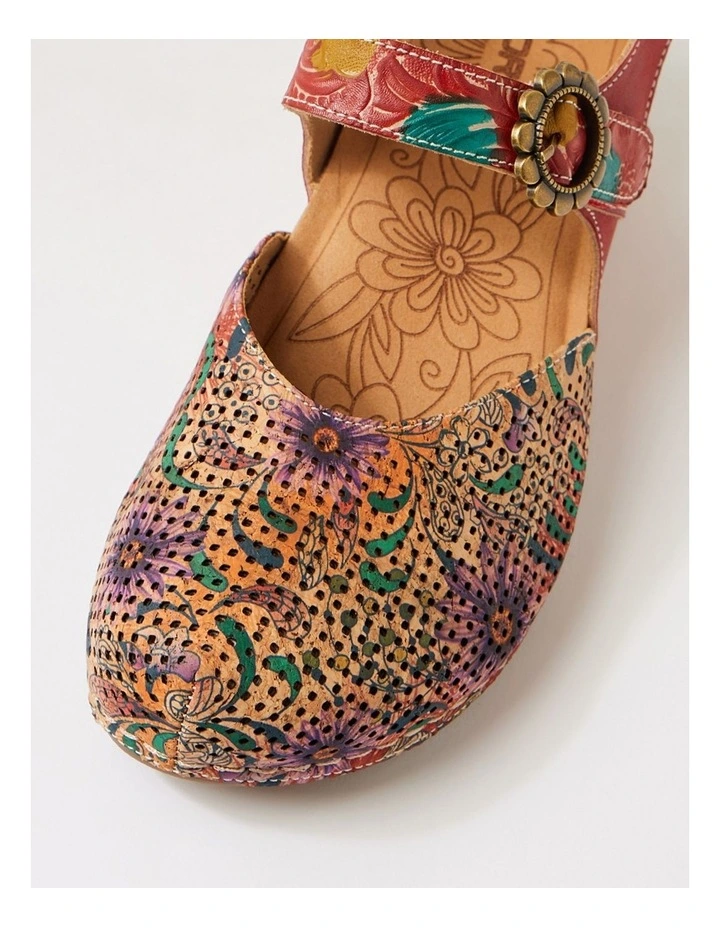 Joice Red Floral Multi Mary Jane Heels image 4