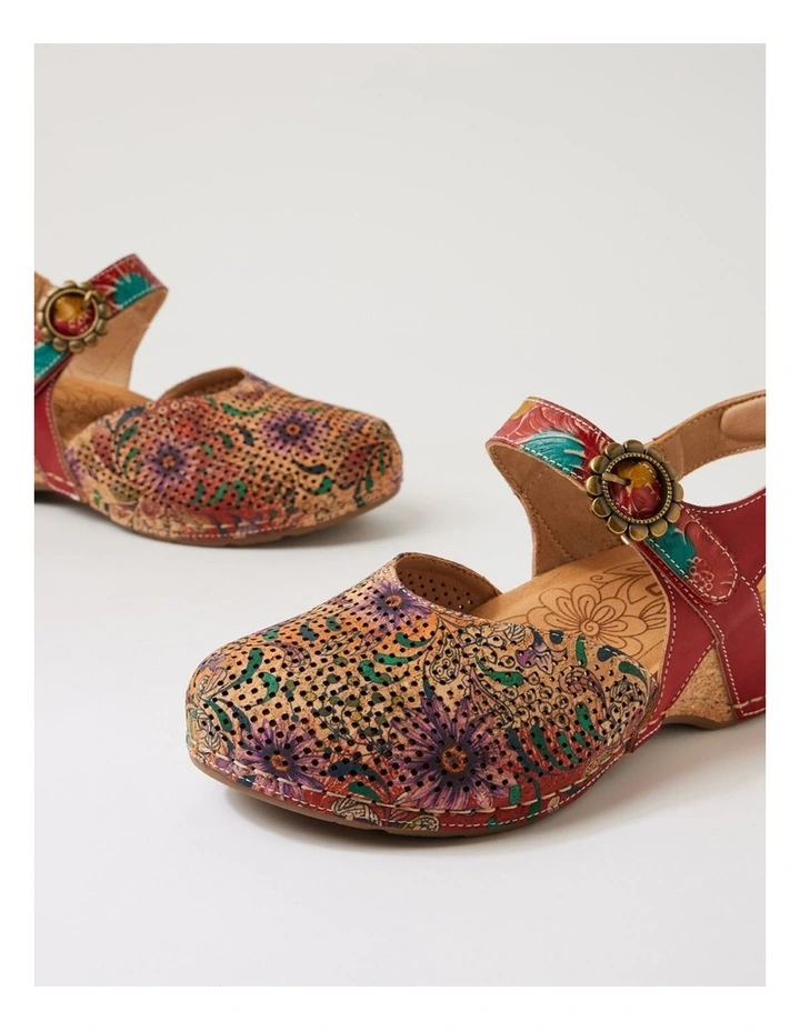 Joice Red Floral Multi Mary Jane Heels image 5