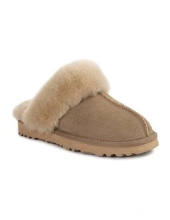 Ugg Slippers Premium Australia Sheepskin Unisex Scuffette Suede (Unisex Cow Suede)
