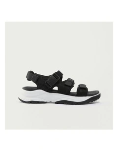 Womens Hiking Sandals NH110 in Black/White