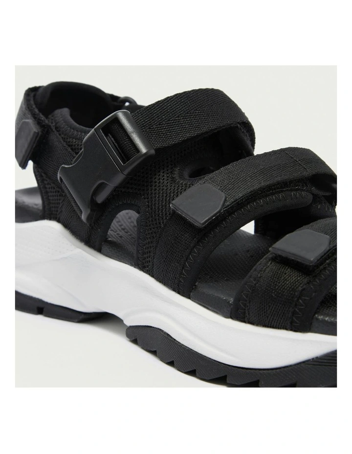 Womens Hiking Sandals NH110 in Black/White image 5