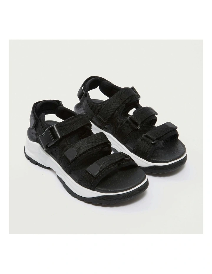 Womens Hiking Sandals NH110 in Black/White image 6