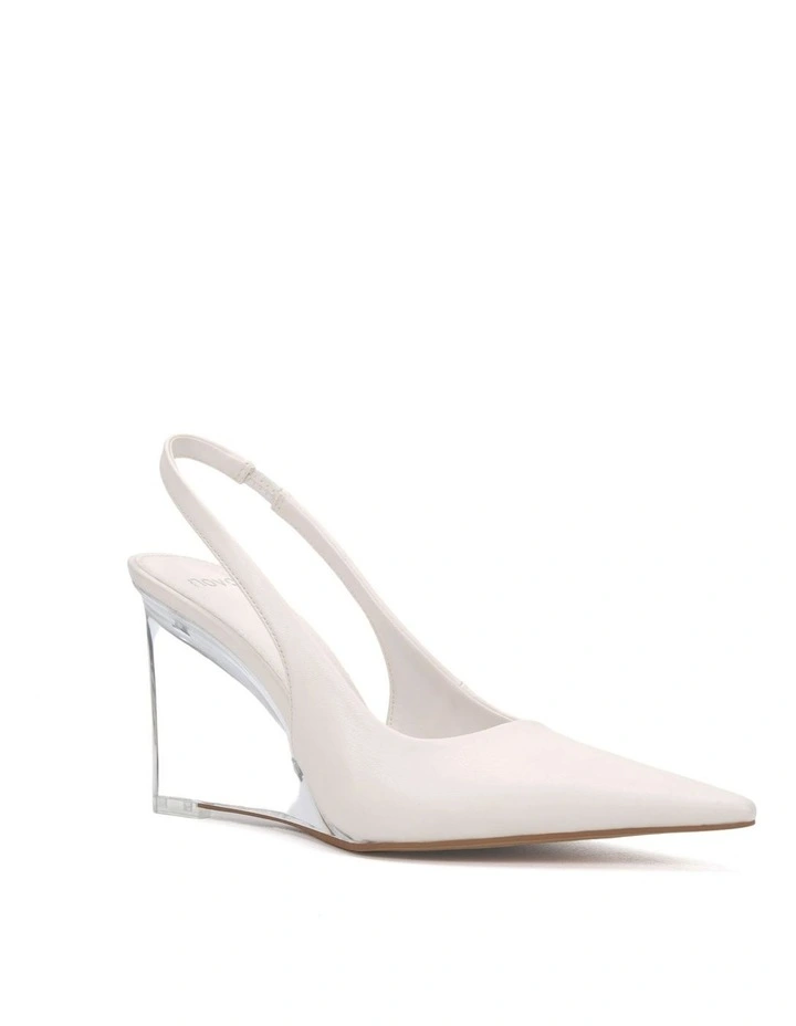 BIANKO Wedge Sandal - White - Novo Shoes image 2