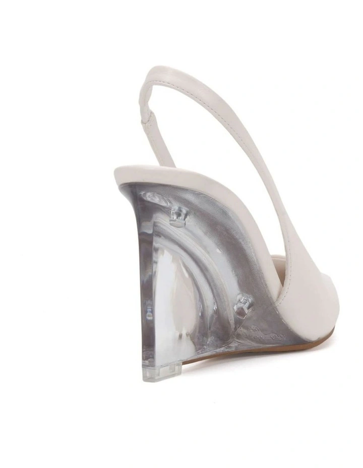 BIANKO Wedge Sandal - White - Novo Shoes image 3