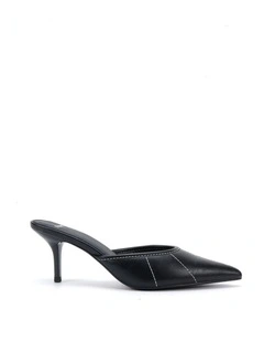 IMPOLITE Heeled Mule - Black