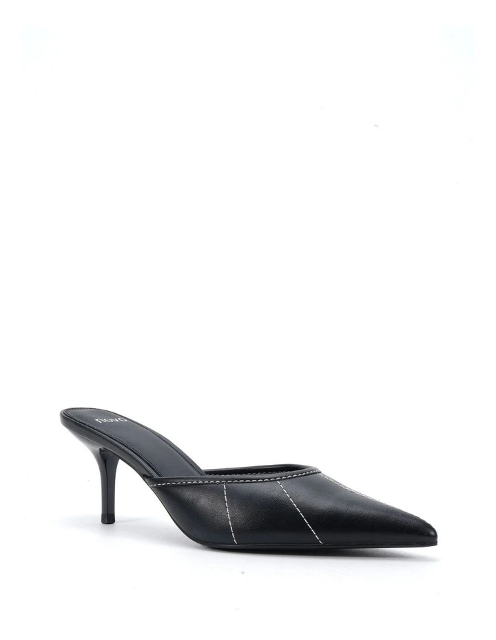 IMPOLITE Heeled Mule - Black image 2