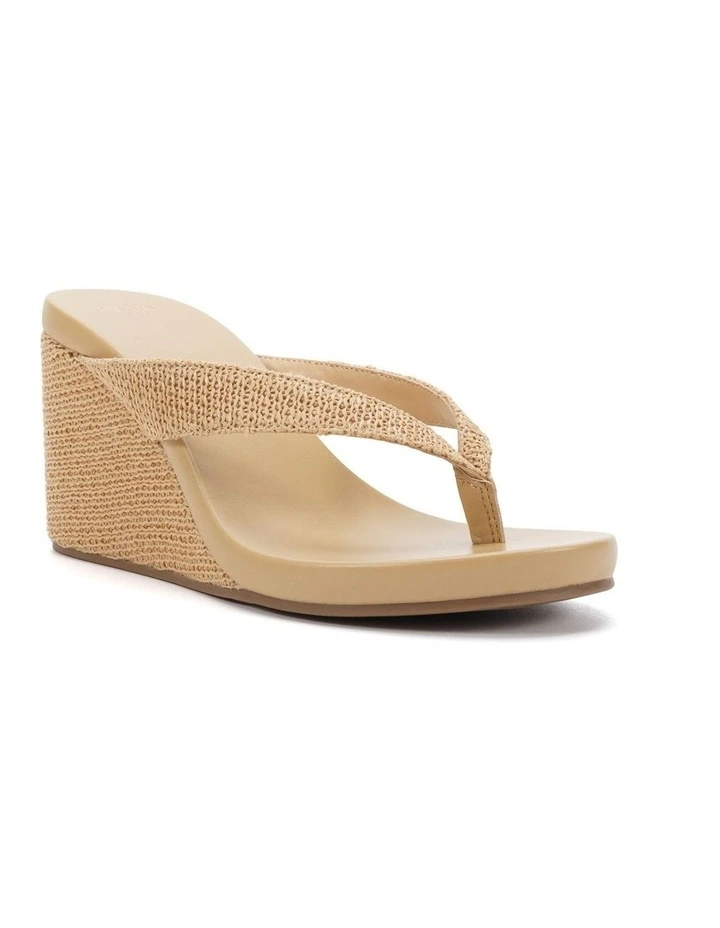 BACI Raffia wedge thong sandal - 7.8cm platform image 2