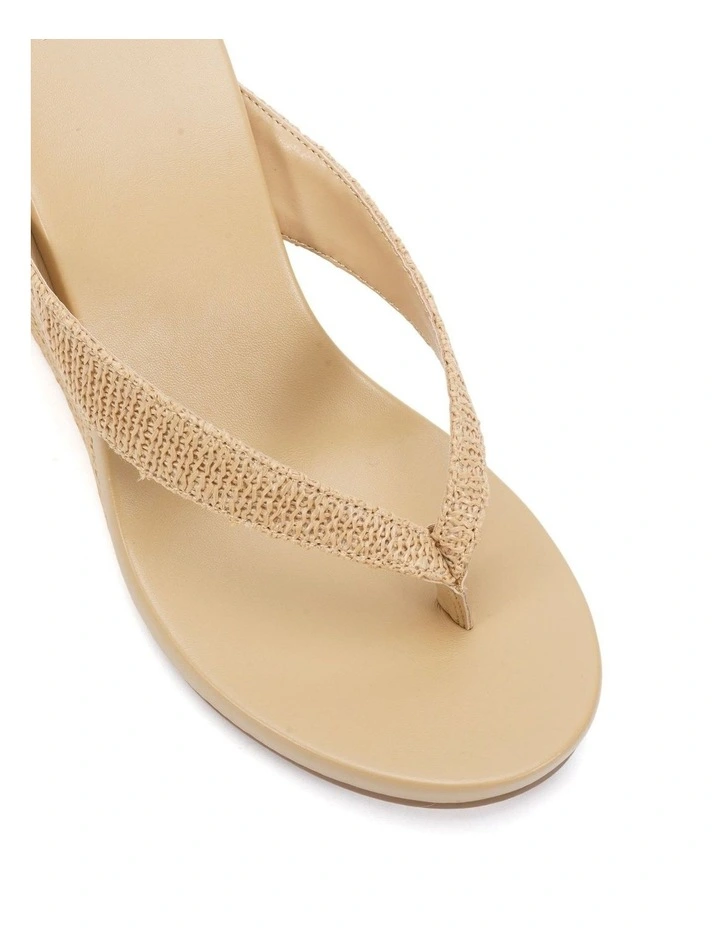 BACI Raffia wedge thong sandal - 7.8cm platform image 4