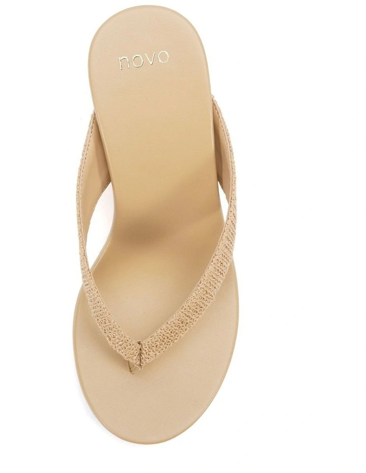 BACI Raffia wedge thong sandal - 7.8cm platform image 5