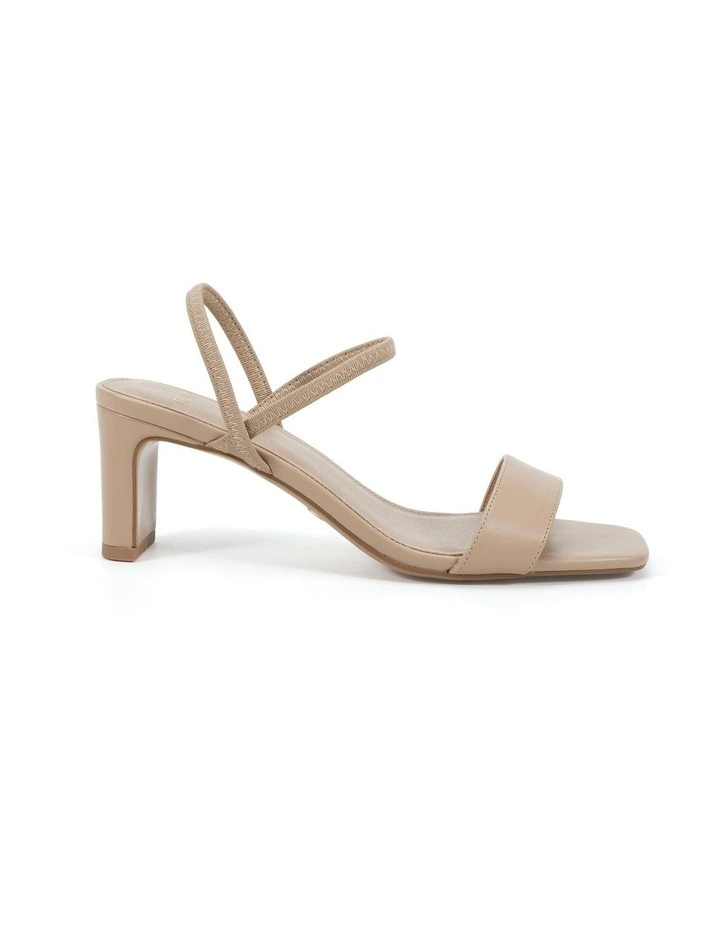 LASSO - Neutral Smooth strappy block heel sandal image 1