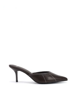 IMPOLITE heeled mule - Espresso