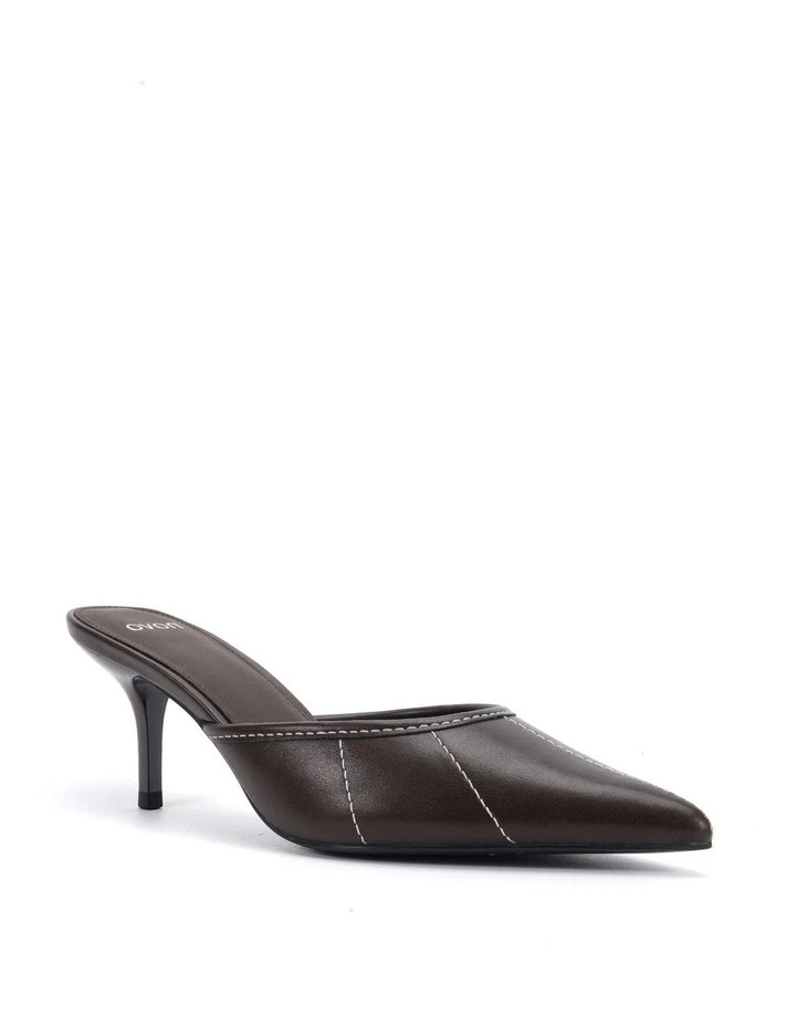 IMPOLITE heeled mule - Espresso image 2