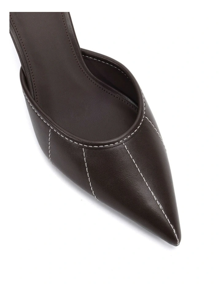 IMPOLITE heeled mule - Espresso image 4
