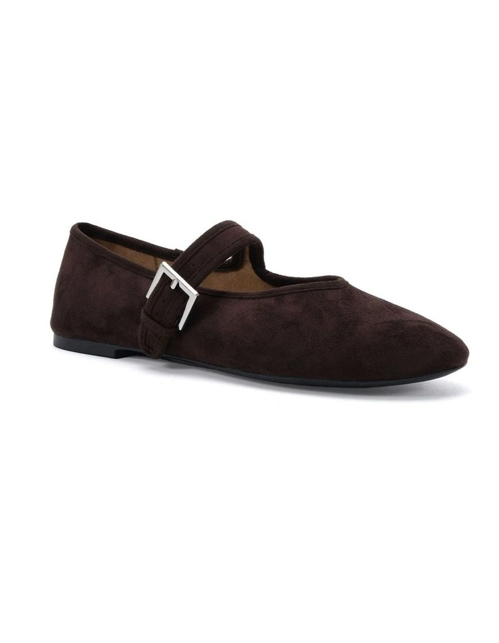 CANELO Mary Jane Ballet Flat - Espresso Suede image 2