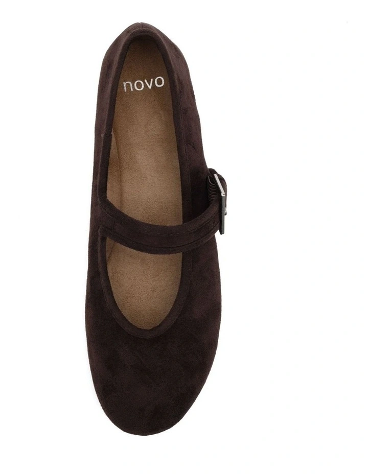 CANELO Mary Jane Ballet Flat - Espresso Suede image 4