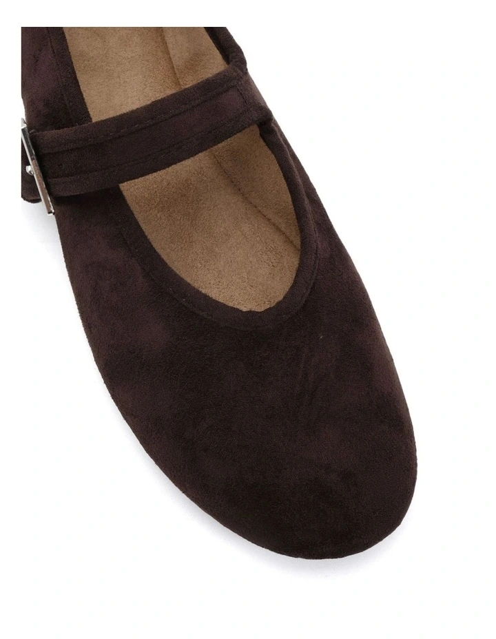CANELO Mary Jane Ballet Flat - Espresso Suede image 5