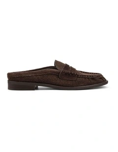 Parker Loafer Mules - Chocolate Brown Suede