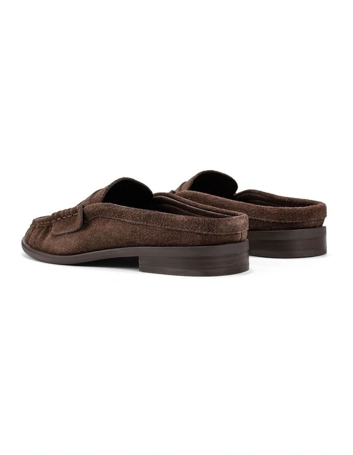 Parker Loafer Mules - Chocolate Brown Suede image 3