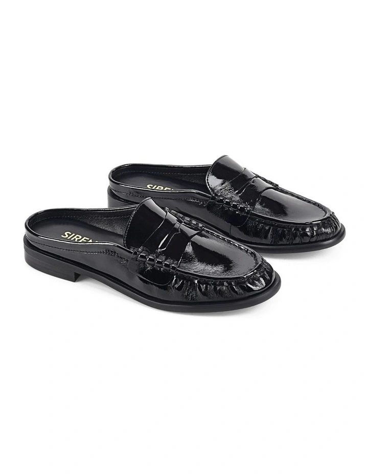 Parker Loafer Mules - Black Crinkle Patent Leather image 2
