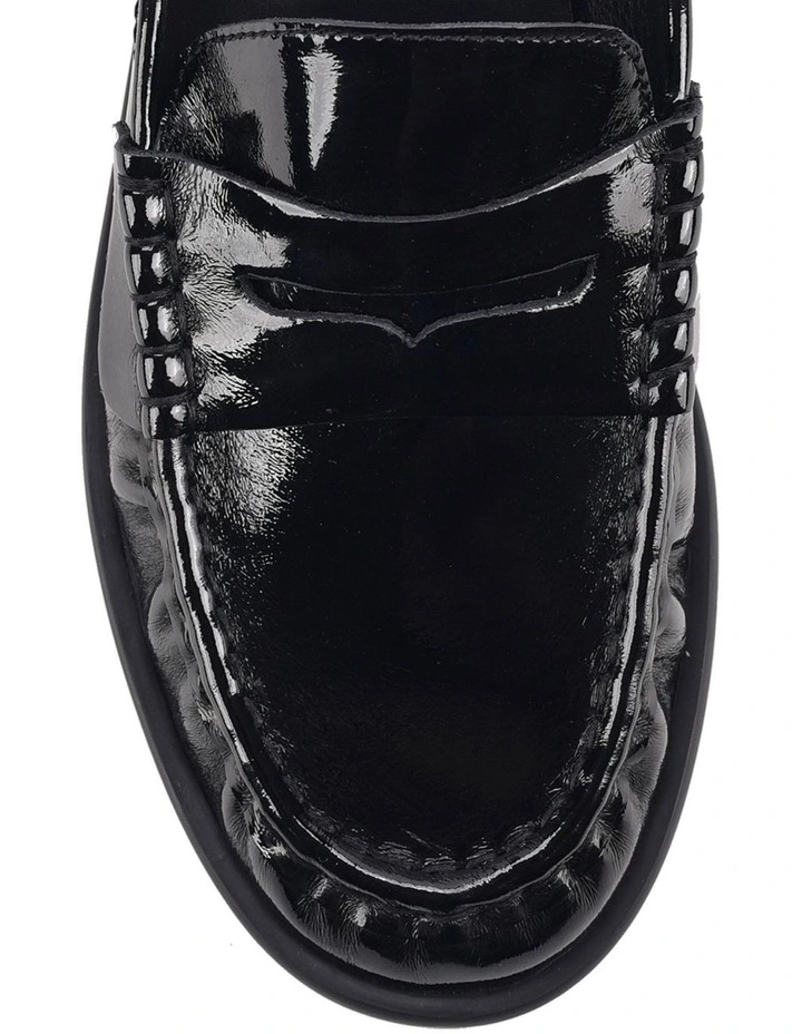 Parker Loafer Mules - Black Crinkle Patent Leather image 4