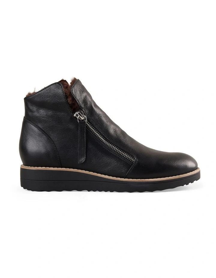 Anais Double Zip Boot in Black image 1