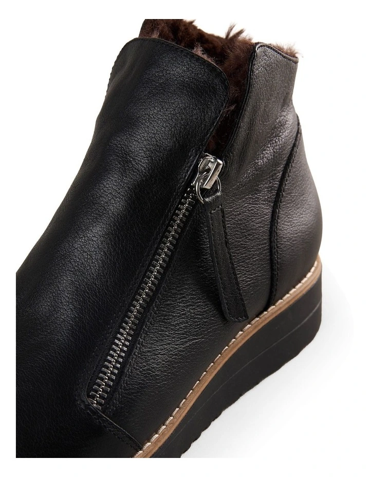 Anais Double Zip Boot in Black image 4