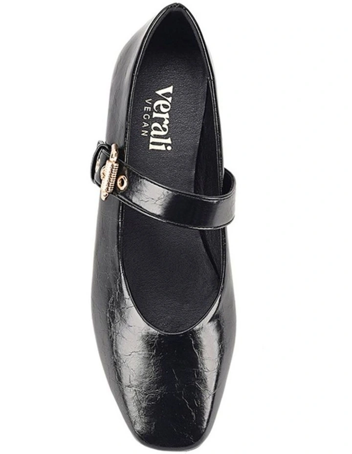 Europe Mary-Jane Flats - Black Crinkle image 4