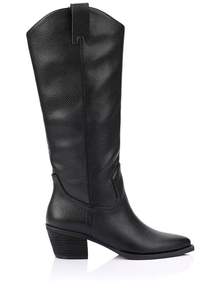 Benz Cowboy Boots - Black Pebble image 1