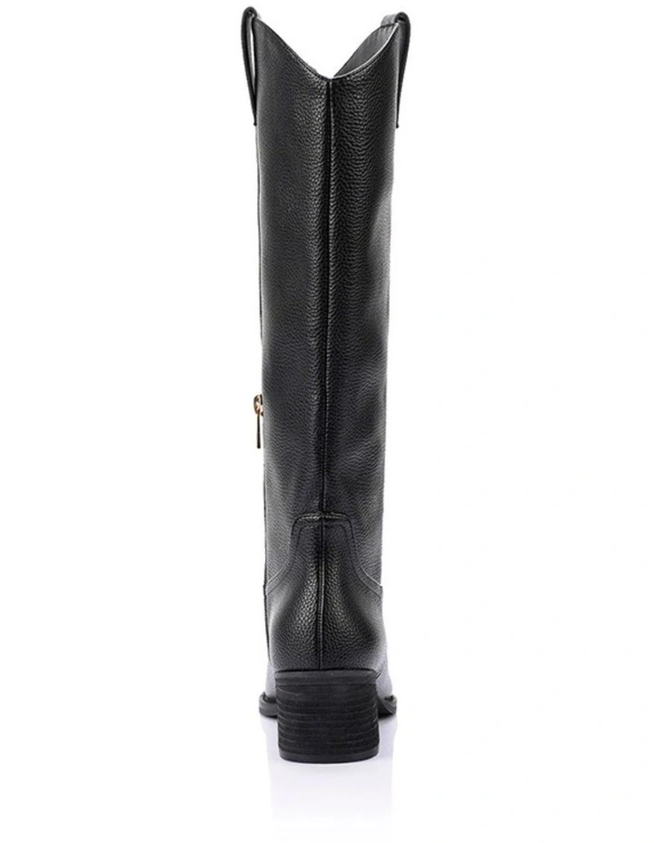 Benz Cowboy Boots - Black Pebble image 3