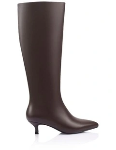 Olive Knee High Boots - Chocolate Brown