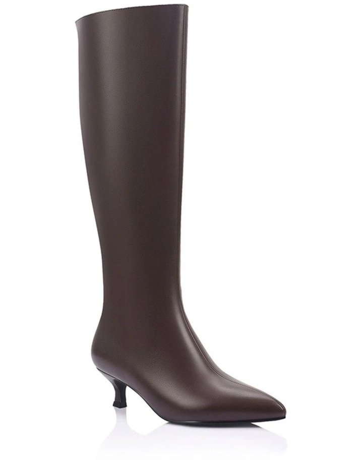 Olive Knee High Boots - Chocolate Brown image 2