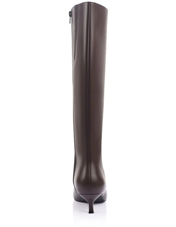 Olive Knee High Boots - Chocolate Brown image 3