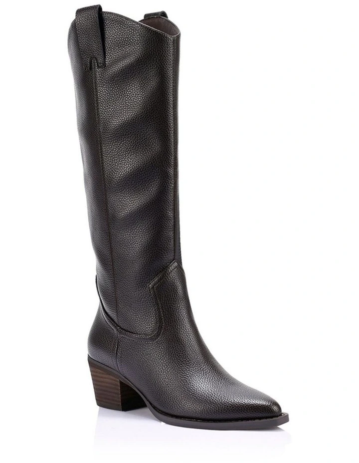Benz Cowboy Boots - Chocolate Brown Pebble image 2