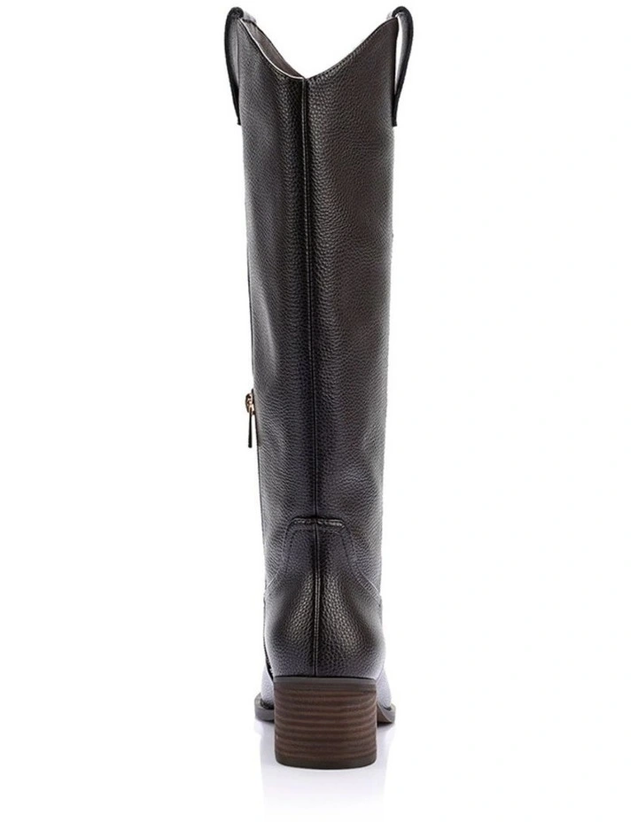 Benz Cowboy Boots - Chocolate Brown Pebble image 3