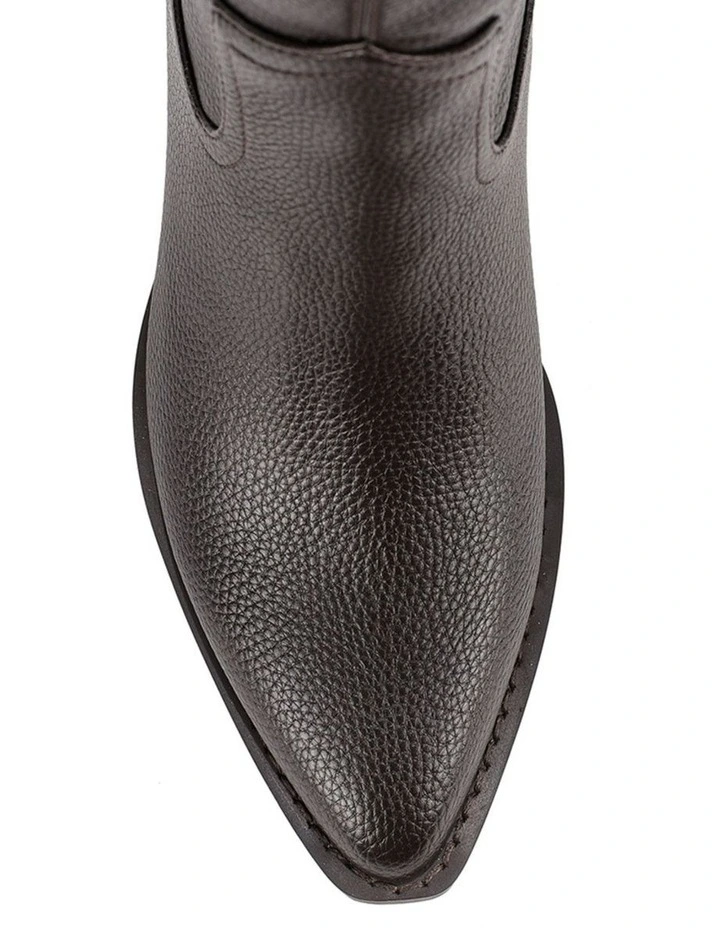 Benz Cowboy Boots - Chocolate Brown Pebble image 4