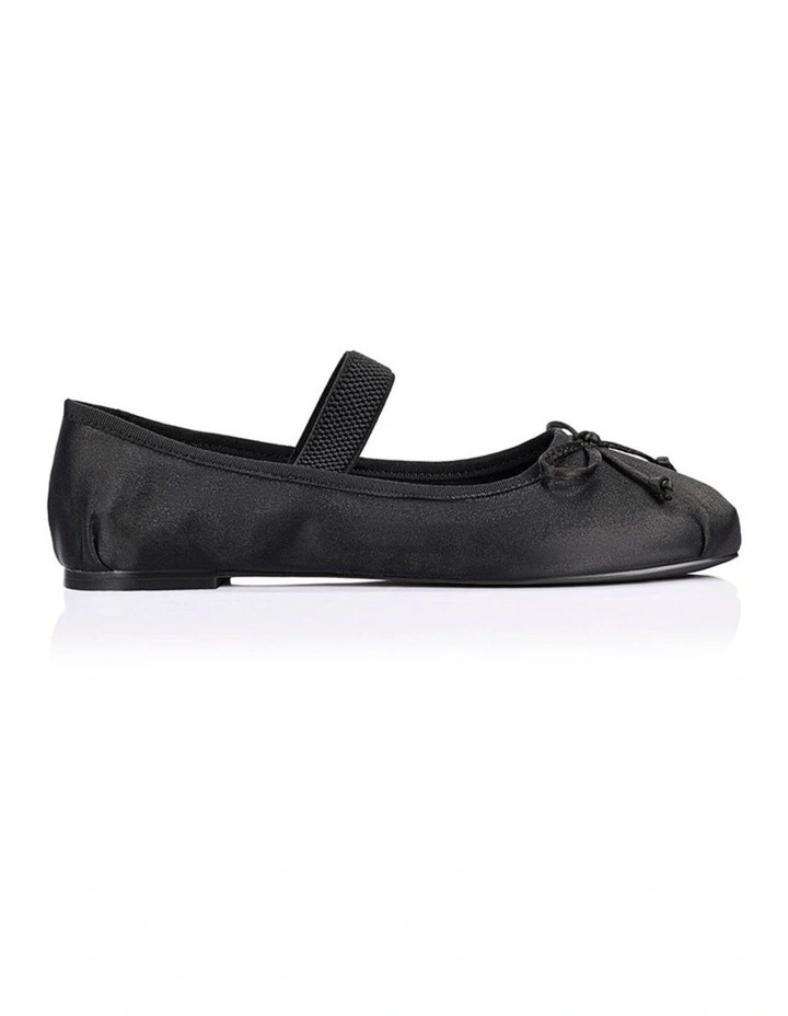 Milly Mary-Jane Flats - Black Satin image 1