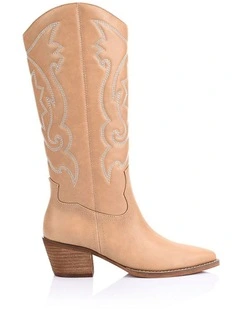 Bentley Cowboy Boots - Biscuit