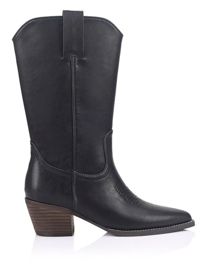 Benny Cowboy Boots - Black Distressed image 1