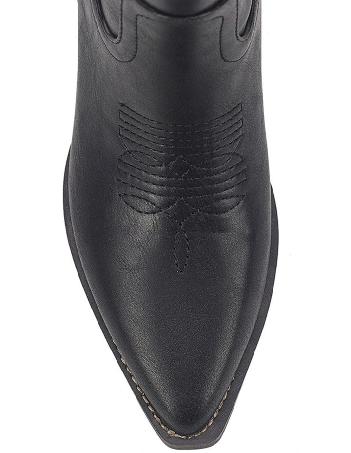 Benny Cowboy Boots - Black Distressed image 4
