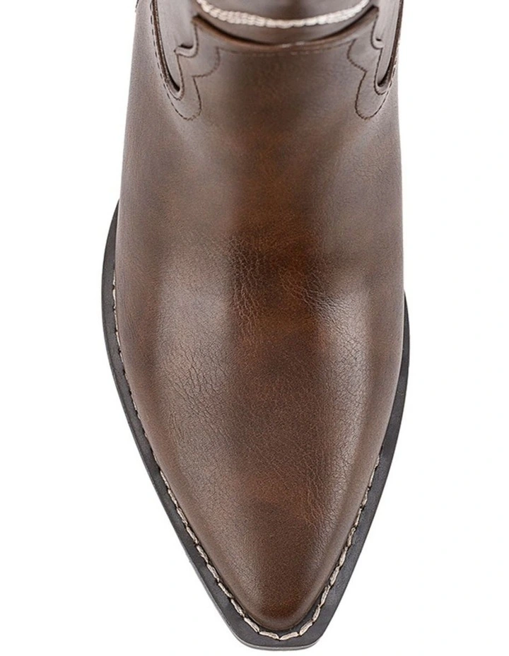 Bentley Cowboy Boots - Brown Distressed image 4