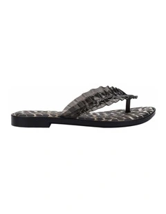 Melissa Flip Flop Slim Ganni in Black